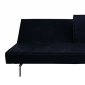 Stylish Armless Sofa Bed in Brown Leatherette