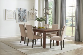 Coleman Dining Room 5Pc Set 107041 in Brown by Coaster w/Options [CRDS-107041-193132 Coleman]