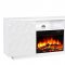 Arianna Electric Fireplace Media Console in White