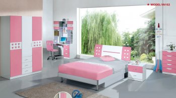 YA102 Kids Bedroom in White & Pink by Pantek w/Options [PKBS-YA102]