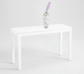 8750 Butterfly Leaves Extension Sofa Table in White by Chintaly [CYCT-8750]