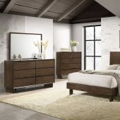 Glenwood Bedroom Set 5Pc 225011 in Warm Brown by Coaster