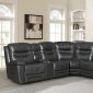 Destin Power Sectional Sofa 603310PP in Charcoal by Coaster