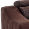 Ronaldo Sectional Sofa in Brown Fabric by ESF w/Sleeper