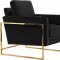 Mila Sofa 678 in Black Velvet Fabric by Meridian w/Options