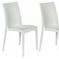 Weave Set of 4 Indoor/Outdoor Chairs MC19W in White - LeisureMod