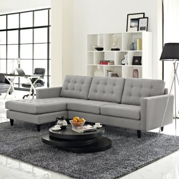 Empress EEI-1666 Sectional Sofa in Light Gray Fabric by Modway [MWSS-EEI-1666-LGR-Empress]