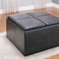 Claire Cocktail Ottoman 470PU Dark Brown Vinyl by Homelegance