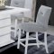 Monaco Bar Stool Set of 4 in Light Gray Velvet by Global