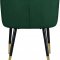 Louise Dining Chair 733 Set of 2 Green Velvet Fabric by Meridian