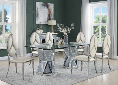 Noralie Dining Table DN00722 by Acme w/Optional Cyrene Chairs