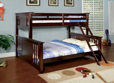 CM-BK604 Spring Creek III Twin/Queen Bunk Bed in Dark Walnut