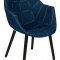 Milburn Set of 2 Accent Chairs MA23DBU in Dark Blue - LeisureMod