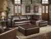 Dark Brown Bonded Leather Capri Sectional Sofa w/Options