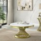 Fallon Coffee Table LV01957 in White & Gold by Acme w/Options