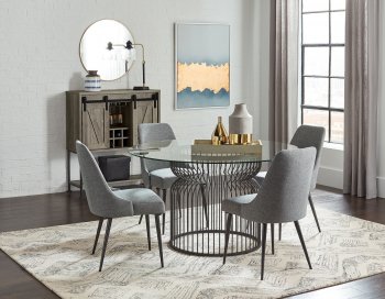 Granvia Dining Set 5Pc 193511 Gunmetal by Coaster w/Options [CRDS-193511 Granvia]