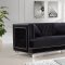 Lucas Sofa 609 in Black Velvet Fabric w/Options