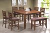 Oak Finish Modern 8Pc Counter Height Dining Set