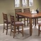 Oak Finish Modern 8Pc Counter Height Dining Set