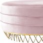 Revolve Ottoman / Coffee Table 147 Pink Velvet Fabric - Meridian