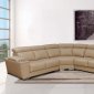 8312 Sectional Sofa in Light Khaki Leather by ESF