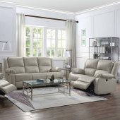 Zuriel Power Motion Sofa 54610 in Beige PU by Acme w/Options