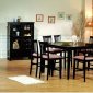 Cappuccino Finish Contemporary Dinette with Extendible Table