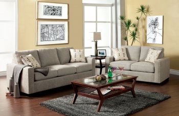 SM3021 Wolver Sofa in Pewter Fabric w/Options [FAS-SM3021 Wolver]