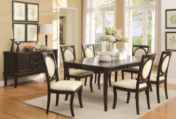 105671 Crest Hill Dining Table Cherry Brown by Coaster w/Options [CRDS-105671 Crest Hill]