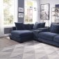 Elika Sectional Sofa 55205 in Blue Fabric by Acme