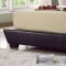 Black Leatherette Modern Platform Bed w/Contrasting Stitching