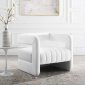 Range Accent Chair in White Velvet by Modway