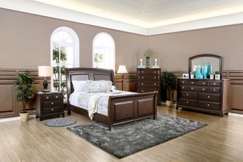 Litchville CM7383 Bedroom in Brown Cherry w/Options [FABS-CM7383-Litchville]