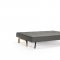 Supremax Quilt Sofa Bed in Gray w/Oak Legs by Innovation