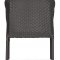 Black Weave Modern 5pc Outdoor Dinette Set w/Glass Top Table