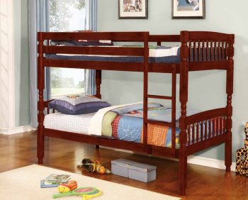 5006 Twin Over Twin Bunk Bed in Cherry [EGKB-5006]