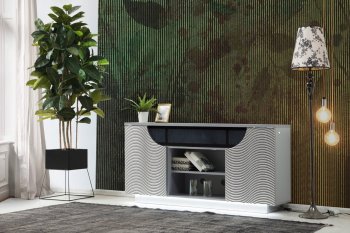 Ethan Media Console in Silver by Dimplex [SFDXTV-Ethan Silver]