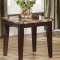 Mocha Finish Contemporary 3PC Table Set w/Marble-like Top