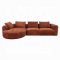 Aceso Sectional Sofa LV03240 in Brown Chenille Fabric by Acme