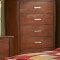 Warm Brown Cherry Contemporary Bedroom w/Optional Items