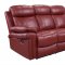 Leather Italia Joplin Sofa & Loveseat Set in Red w/Options