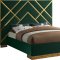 Vector Bed in Green Velvet Fabric by Meridian w/Options