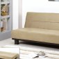 Camel Micro Suede Contemporary Sofa Sleeper w/Canister Legs