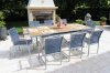 Galliano Outdoor Dining Set 9Pc in Seagull w/Neptum Chairs