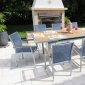 Galliano Outdoor Dining Set 9Pc in Seagull w/Neptum Chairs