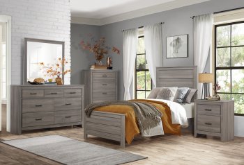 Waldorf 4Pc Youth Bedroom Set 1902T in Gray by Homelegance [HEKB-1902T-Waldorf]