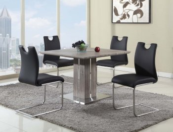 Carina Dining Set 5Pc in Grey Wash by Chintaly [CYDS-Carina]