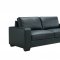 U801 Sofa & Loveseat Set in Black PVC by Global w/Options