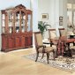 Brown Finish Classic 7Pc Dining Set w/Optional Chairs & Buffet