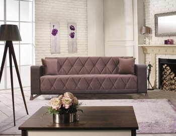 Venedik Sofa Bed in Brown Fabric by Casamode w/Options [CMSB-Venedik Brown]